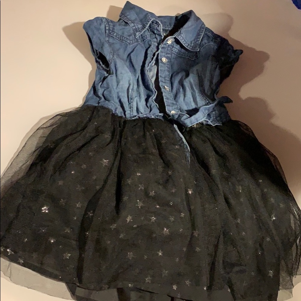 Guess Kids girls denim and chiffon dress 5